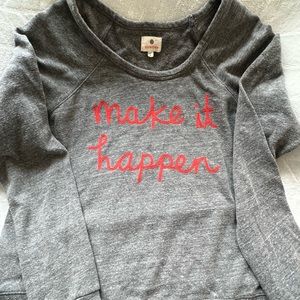 Sundry Gray & Red Sweat Shirt